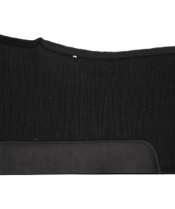 Альтернативный вид Black Felt Western Saddle Pad with Reinforced Leather Trim