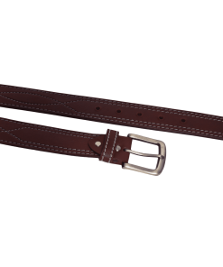 Альтернативный вид Handcrafted Brown Leather Belt with Decorative Stitching