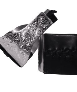 Альтернативный вид Engraved Western Stirrups with Black Leather Tread