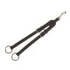 Black Leather Training Fork with Buckle Adjustment