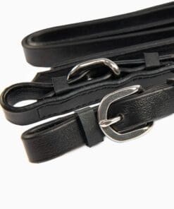 Альтернативный вид Premium Black Leather Reins with Buckle Closure