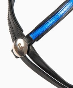 Альтернативный вид Black Biotin Western Bridle with Blue Inlay