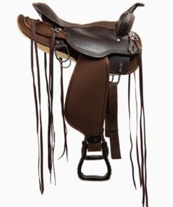 Седло Western Saddle из кожи глубокого коричневого цвета с ручной обработкой