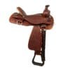 Premium Tooled Brown Western Ropper Saddle with Floral and Basket Weave Design