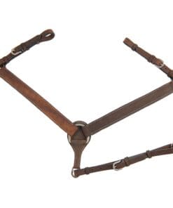 JJ Karter Western Leather Breast Collar β Brown
