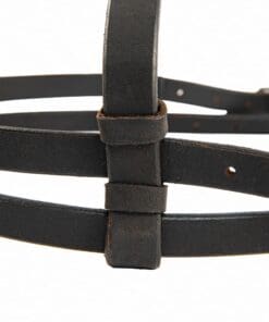 Альтернативный вид Black Leather Western Headstall with Flower Concho