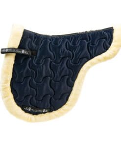 Pro Classic Fleece-Lined Saddle Pad β Black with Cream Trim