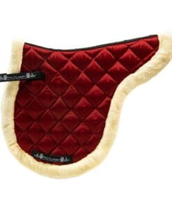 Pro Classic Saddle Pad β Red Quilted with Natural Wool Trim